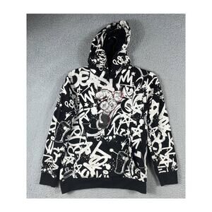 Popeye All Over Print Hoodie Youth Boys Size M Sweatshirt Pullover Graphic